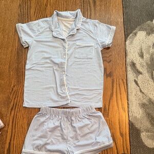 Tahari ASL Light Blue Striped Kids Pajama Set